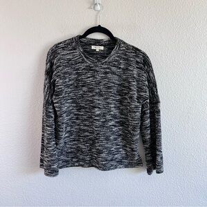 Madewell Women's Button Shoulder Wide Sleeve Top in True Black